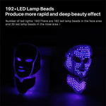 7-Color LED Light Photon Face Mask Neck Rejuvenation Skin Facial Wrinkle Therapy V201-W12783215