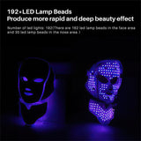 7-Color LED Light Photon Face Mask Neck Rejuvenation Skin Facial Wrinkle Therapy V201-W12783215