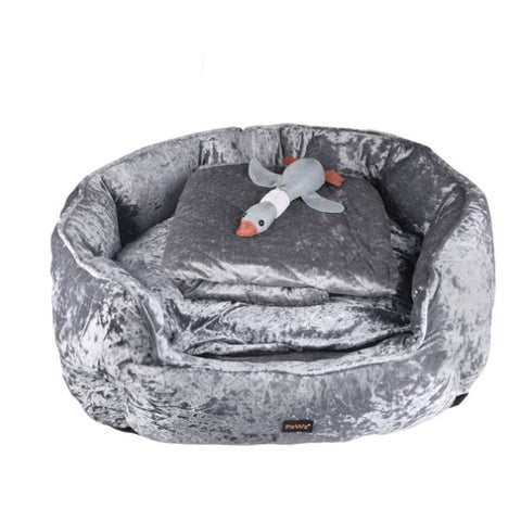 PaWz Pet Bed Set Dog Cat Quilted Blanket Large grey PT1053-L-GY