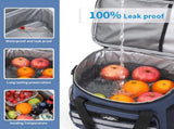 Beige Versatile Large-Capacity Picnic Insulated Bag - Detachable Shoulder Strap & Ice Pack V888-ELOSUNG33261