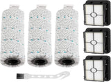 3 Pack Multi-Surface Brush Rolls 2787 and Vacuum Filters 1866 Compatible with Bissell CrossWave Max V1258-DP02-C-643