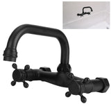 Copper Wall Mounted Bathroom Faucet Dual Handles Bathtub Hot Cold Water Mixer Tap V1294-YM0901-3112200107011