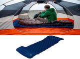 Camping Sleeping Pad Mat Foot Press Inflatable Cushion Mattress for Tent Hiking TravelPurplish Blue V1294-YM0718-3117200188111