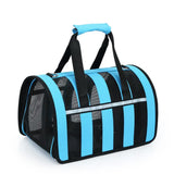 Size L Black And Blue Foldable Pet Carrier Bag - Lightweight, Breathable, and Spacious for All V888-ELOSUNG21995