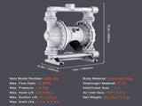 Air Operated Double Diaphragm Pump, 44GPM, Max 115PSI Air Waste Oil Pneumatic Transfer Pump with 2 V952-QDSQGMBLHJ15NT76JV0