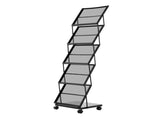 Brochure Display Rack, Foldable 5 Pockets Literature Display Stand, Movable Floor Standing V952-WJZSXLDSDZJLCN4PI001V0