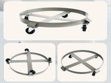 Drum Dolly 450kg 55 Gallon w Swivel Casters Heavy Duty Steel Frame Non Tipping V63-824681