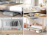 4 Packs Under Bed Storage Containers Bins-55L, 6 Pack Clear Garment Bags-40'' Long V1259-DP01-A-4595