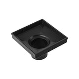 15x15cm Square Shower Drain with Removable Tile Insert Grate Matte Black 304SS, CUPC Certified for V63-955531