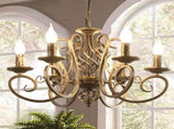 French Country Chandelier, 6 Lights, Rustic V178-20881