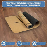 Natural Cork TPE Yoga Mat Sports Eco Friendly Exercise Fitness Gym Pilates V63-835681