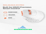 SOLAKAKA E9 Pro Vertical MMO Mouse Tri-Mode 36000 DPI 8000Hz PAW3395 XFF3-MSSME9P-WH