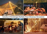 2-Piece Camping Light String 10 M - Warm Lights and Colored Light - Camping Lighting String - Light V1188-MS101-02690-1