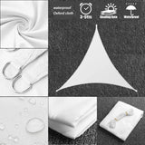 5x5x5m Waterproof Outdoor Triangular Sun Sail UV Protective Shade Net for Camping Garden Terrace and V1188-MS-325-1253