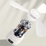 Rechargeable Hanging Ceiling Fan - 10.63" with Remote & 8000mAh Battery - Wireless Camping Tent Fan V1366-AZ2-W-26601