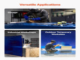 Welding Screen with Frame, 1.74 x 2.34m Welding Curtain Screen, Flame-Resistant Vinyl Protection V952-DMPF1JZ68FTYFQJGS001V0