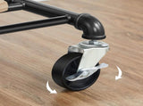 Industrial Clothing Rack Wheels Double Rod V178-59884