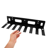 Black Wall-Mounted Yoga Mat Organizer Rack, Space-Saving Storage for Workout and Exercise Rooms V1369-AZ3-W-13304