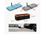 60" x 24" x 6", Hitch Cargo Carrier, 500 lbs Capacity Hitch Cargo Carrier with Cargo Net with Hook & V952-GZBDPDECKFGZR2EQ5V0