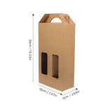 5-Pack Khaki Paper Wine Bottle Boxes with Hand-Polished Finish, Packaging Set V1192-AZ-W-21010