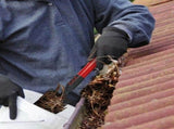 Roof and Ground Gutter Cleaning Tool Kit with 2 Adjustable Adapters and 5.57 ft Telescopic Poles V1366-AZ2-W-14599
