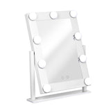 Embellir Makeup Mirror 30x38cm Hollywood Vanity with LED Light Rotation Tabletop MM-STAND-FRAME-WH