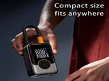 Portable wireless air compressor tire inflation pump - Equipped with digital pressure gauge, V1105-YACQB-01