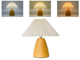 Table Lamp Pleated 3 Color Remote Control Dimmable Bedroom Bedside Night Light Retro Nordic V1294-YM0901-3119240070812