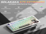 SOLAKAKA A75 75% Gasket Mechanical Keyboard Tri-Mode Hot-Swap Knob XFF3-KYA75-BK