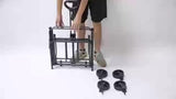 Foldable Shopping Cart, made of 600D waterproof Oxford fabric, equipped with all-terrain silent V1102-ZDGWL001