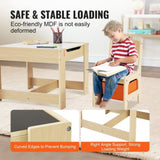 Kids Table and Chair Set Wooden Activity Table with Storage Space & Boxes V952-DCWETZYYZEYBIAWBVV0