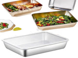 Tutuviw Stainless Steel Square Plate, Stainless Steel Baking Cake Pan, Restaurant Catering V1189-WXFWAL-20260319-01499