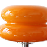 Glass Macaron Table Lamp Kids Bedside Lamp USB Three Color Dimmable Table Lamps for Bedroom Orange V1294-YM0901-3119240087911