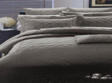 Geometric Tuck Linen Polyester Cotton Quilt Cover Set Queen V442-CAP-QUILTCS-GEOMETRIC-LINEN-QS