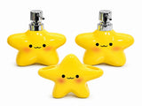 Star Electric Toothbrush Holder and Ceramic Lotion Bottle Set - Yellow Plastic Toothbrush Organizer V888-ELOSUNG56112