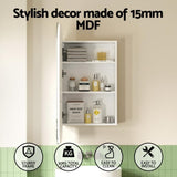 Cefito Bathroom Mirror Cabinet Medicine Shaving Arch Wall Hung 450x900mm White BV-MC-4090R-WH