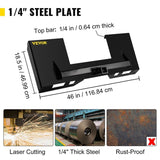 Universal Skid Steer Mount Plate 6.35mmThick Skid Steer Plate Attachment1360.78kgWeight Capacity V952-FHZXAZBHS-XK2OXX7V0