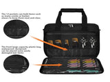 Barber Hairdryer Carrying Case - Hairstylist Travel Bag with Storage for Blow Dryer & Salon V1192-AZ-W-3328