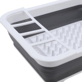 Foldable Dish Drying Rack Food Grade PP TPR Portable Dinnerware Drainer Organizer for Kitchen RV V1294-YM0901-3118240246111