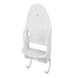 Electric Iron Holder Heat Resistant 2 in 1 Wall Mounted Iron Board Rack with Hook for Home V1294-YM0523-3117220020411