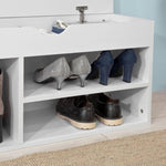 Padded Shoe Bench Lift Up Storage V178-65786