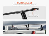 Truck Ladder Rack, 53.3-80.01 cm Height, Adjustable Non-Drilling Aluminum Cargo Rack with Sidebar, V952-PKHJTJKLDCBKLL6NPV0