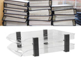 Desk File Letter Tray Layered Classified Documents Rack Acrylic Office Storage Rack Transparent 2 V1294-YM0626-3117220312913