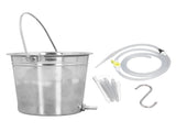 2L Enema Bucket Kit with Silicone Tubing Nozzle Tips Storage Bag Stainless Steel Coffee Milk Barrel V1294-YM0715-3117220132011
