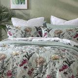 Logan and Mason 250TC Botanical Coast Sage Cotton Sateen Quilt Cover Set Super King V442-LED-QUILTCS-BOTANICAL-COASTSAGE-SK