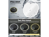 Embellir Wall Mirror 80cm with Led light Makeup Home Decor Bathroom Round Vanity MM-WALL-ROU-LED-80