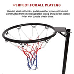 Netball Ring with Stand Portable Pole Height Adjustable V63-798747