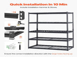 Storage Shelves, 1361 kg, 5 Tier Heavy Duty Garage Shelving, 609.6 x 1219.2 x 1828.8 mm Adjustable V952-LXLZLKHJ2448JA98TV0