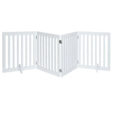 Four Panel Freestanding Dog Gate, White V568-GMW-266-W