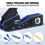VEVOR RJ45 Crimp Tool Kit, Cat5e/Cat6/Cat6a Ethernet Crimper Crimp Pliers for 8-Pin Modular Plugs V952-WXYJQWLSJDZ28GPF7V0